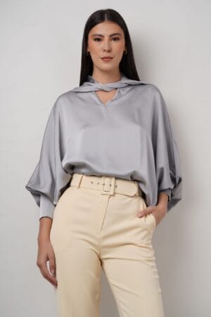 BLUSAS EMPERATRIZ GRIS PERLA